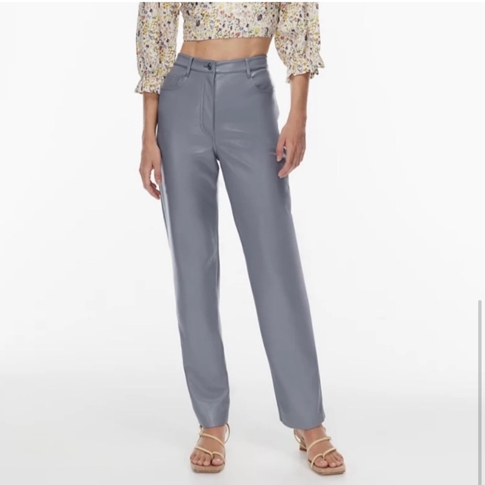 Aritzia Wilfred Lilac Vegan Leather Pants
